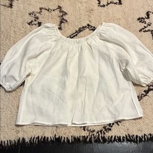 White Linen Bojo Women's Blouse